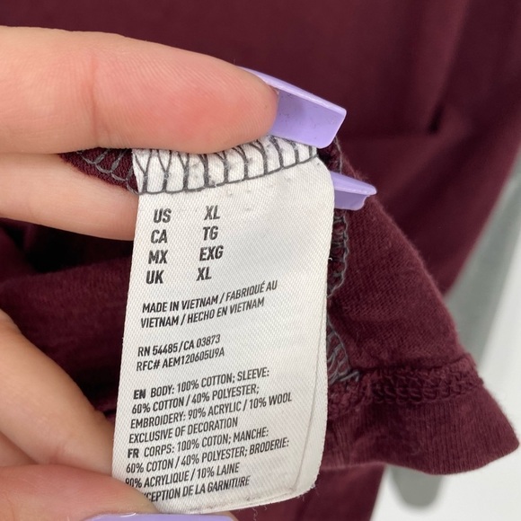 American Eagle Vintage Long Sleeve Embroidered Shirt Size XL - Picture 7 of 9